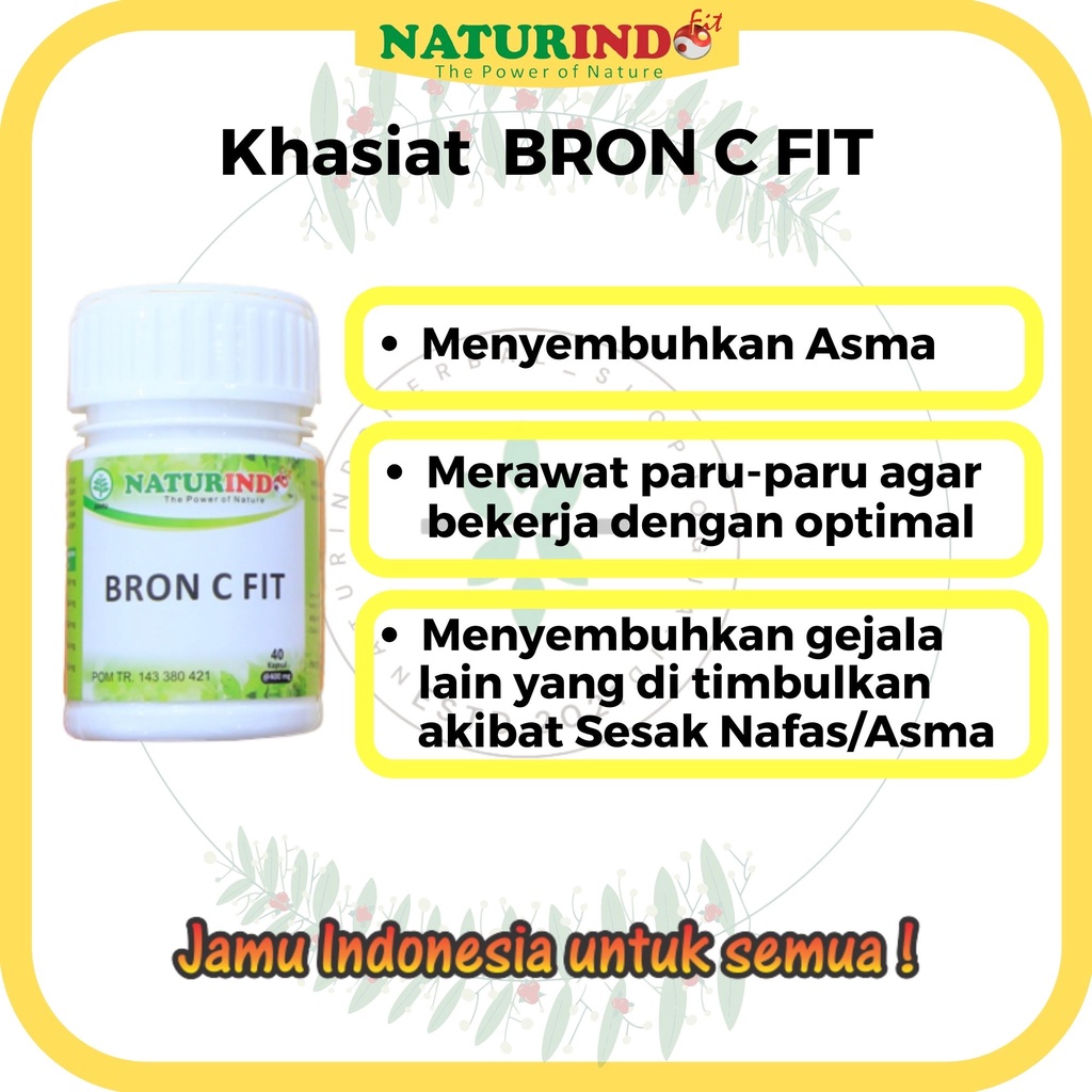 Obat Sesak Nafas Bron C Fit Naturindo Solusi Atasi Gangguan Pernafasan Asma Gurah Bronkitis Obat Batuk Ampuh-1
