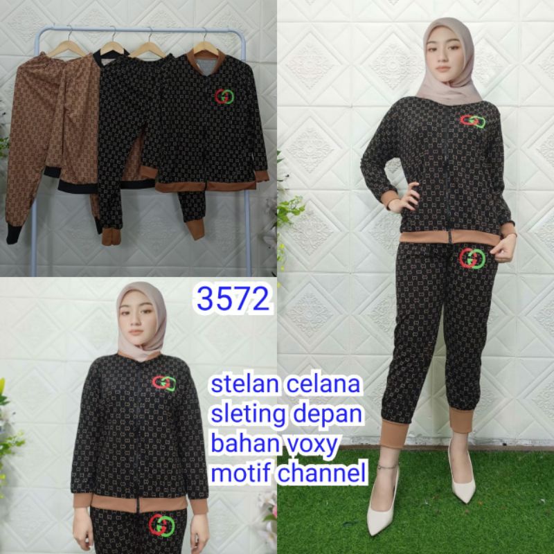 setelan jaket olahraga bahan voxy premium