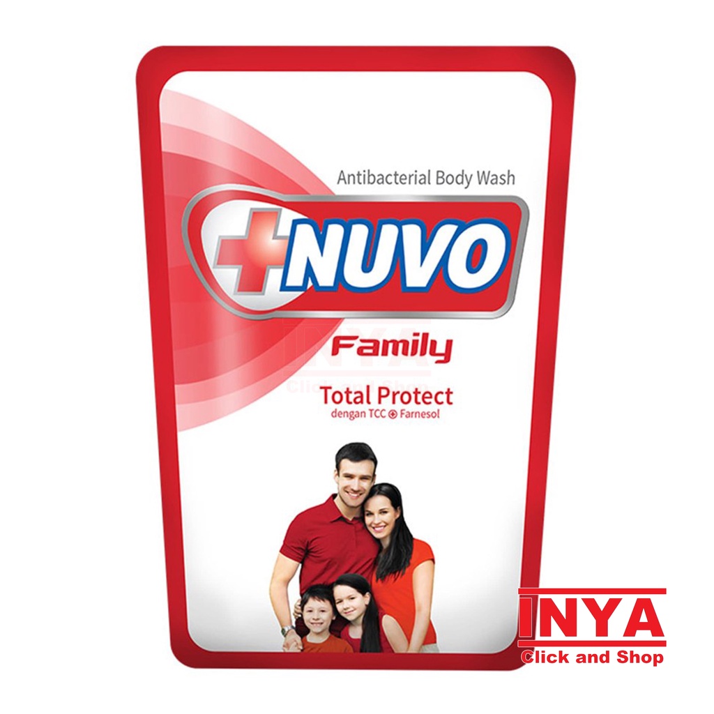 NUVO FAMILY TOTAL PROTECT ANTIBACTERIAL BODY WASH 450ml REFILL - Sabun Cair