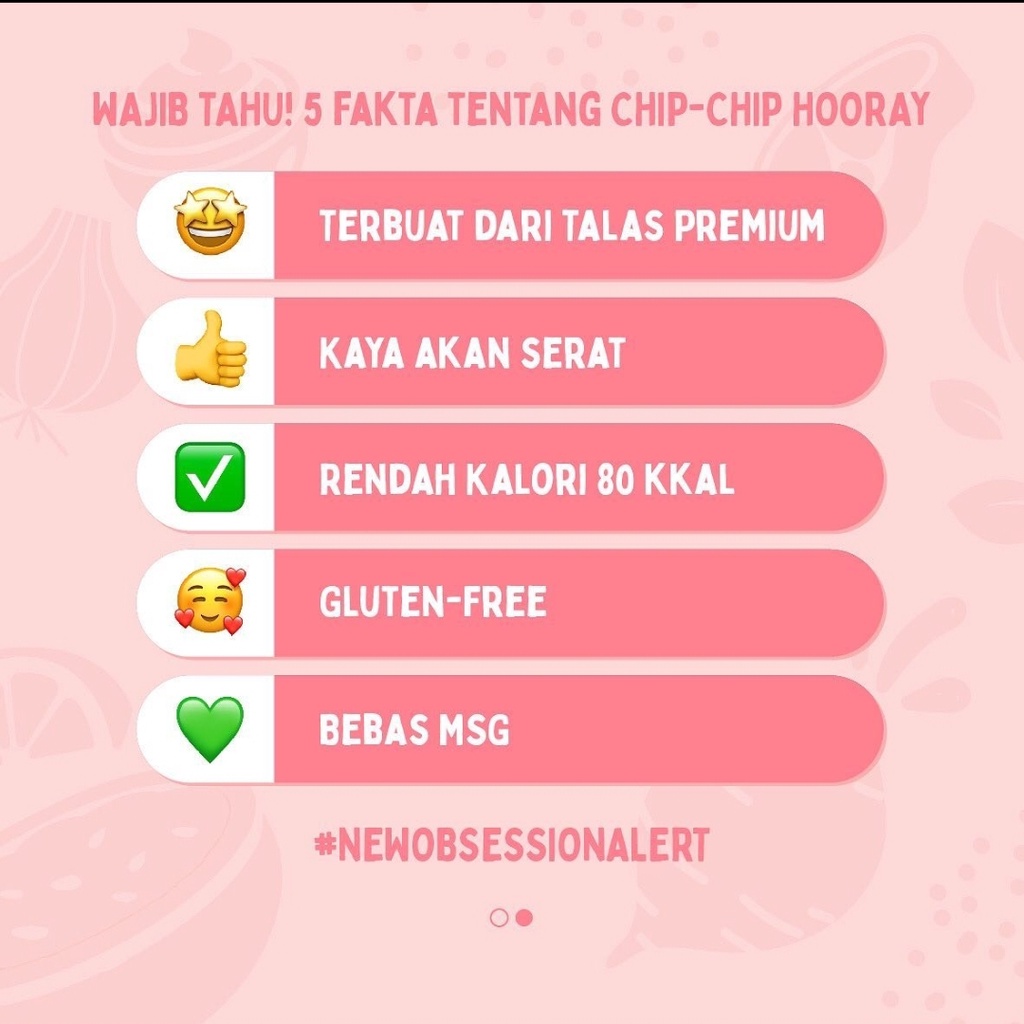 CHIP CHIP HOORAY 75g Premium Taro Snack - Keripik Talas - Cemilan Diet Sehat