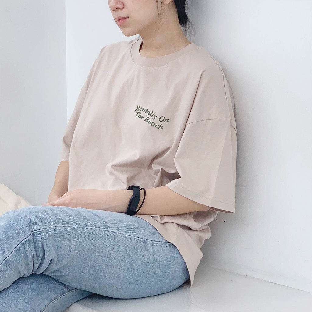 N&amp;A - MENTALLY ON THE BEACH OVERSIZED T-SHIRT - oversized t shirt / pakaian wanita / kaos