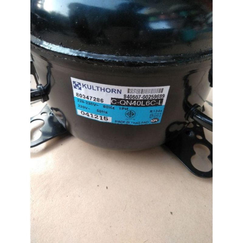 Kompresor kulkas polytron sanken 1pintu 1/8pk original kulthorn C-QN40L6C-L