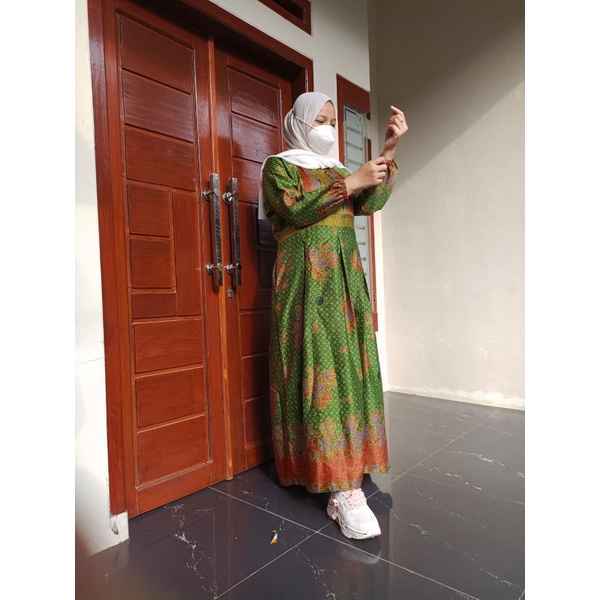 HOT SERAGAM NU SEMI SUTRA TERBARU WARNA HIJAU TUA GAMIS MUSLIMAT NU TERBARU GAMIS GAMIS NU HIJAU TUA