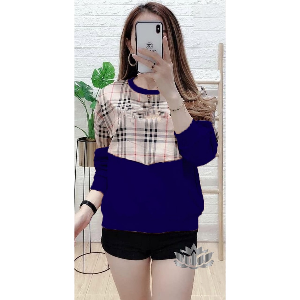 VGN ATASAN BLUEBERRY LENGAN PANJANG / KAOS LENGAN PANJANG WANITA / ATASAN WANITA / KAOS WANITA