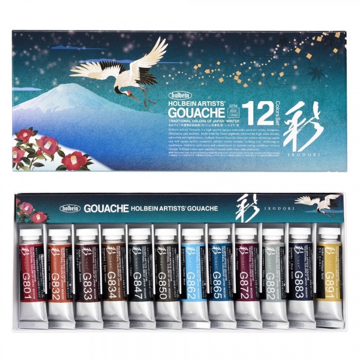 Holbein Artists’ Gouache - Irodori Winter Set of 12 x 15ml