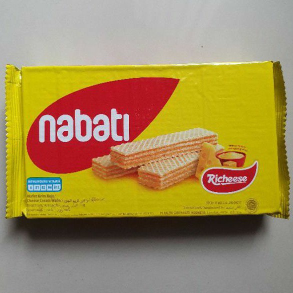 Richeese Nabati biskuit wafer COKLAT / KEJU / BLACK 75gr.