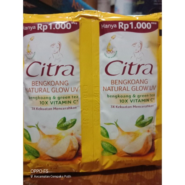 Citra Hand &amp; body lotion Bangkuang Natural Glowing (12x9ml)