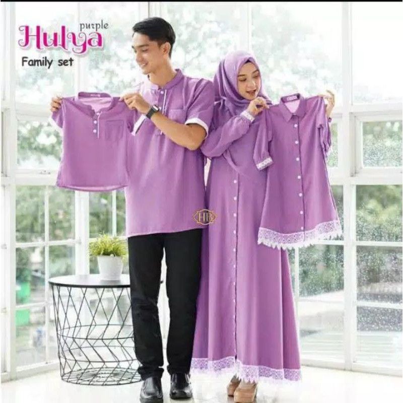 Couple Gamis Keluarga Hulya//M.L.XL.XXL Familly Set • Koko Gamis Anak 4-10th • Baju Couple Keluarga