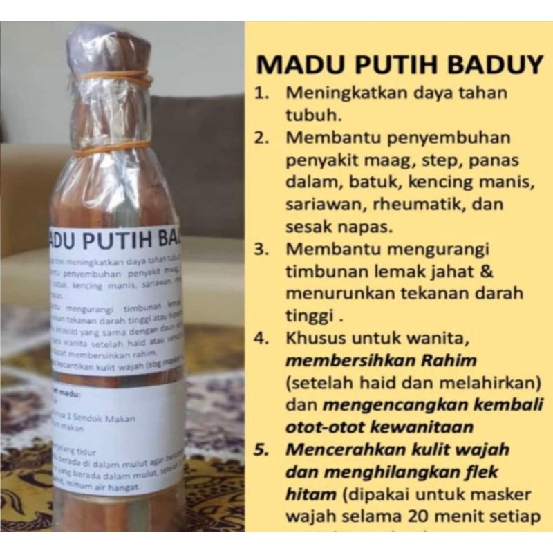 

Madu putih khas hutan baduy (460ml)