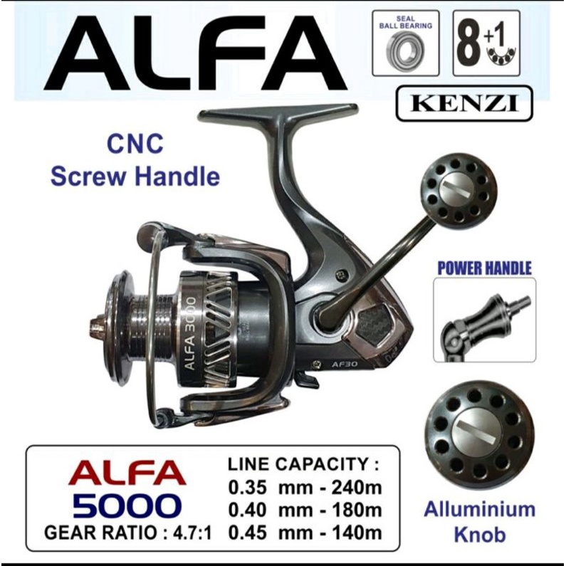 REEL PANCING KENZI ALFA 5000 POWER HANDLE