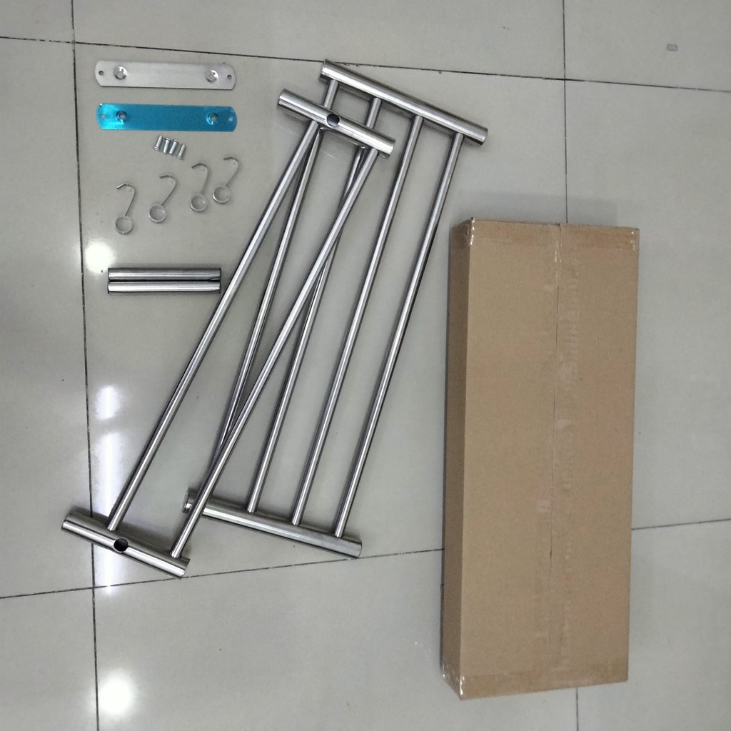 FUTAKO GANTUNGAN/RAK HANDUK STAINLESS 2 SUSUN RACK TOWEL