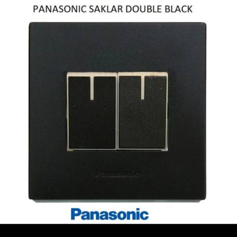 Panasonic Style E Black Saklar Seri / Double / Ganda Hotel