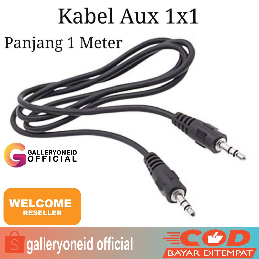 Kabel Aux Audio Jack 3.5mm male to male 1x1