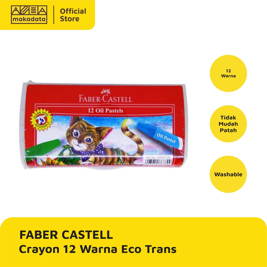 

CRAYON OIL PASTEL FABER CASTELL 12 WARNA ECO MURAH