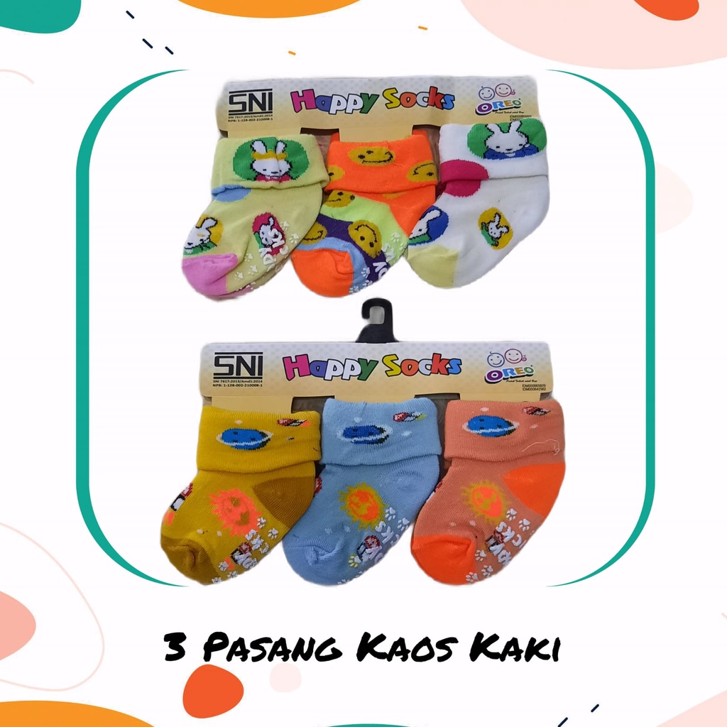 Kaos Kaki Bayi isi 3, Kaos Kaki Sepatu Baby, Kaos Kaki Anak / Bayi HEMAT!!!