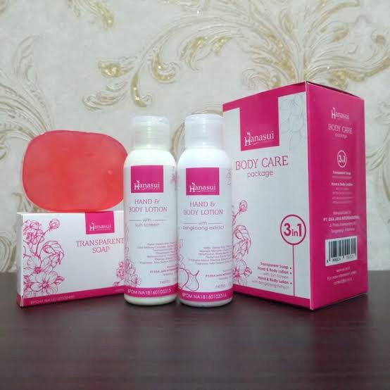 [400gr] LT- [ HANASUI BODY CARE ] Paket Body 3 IN 1 Hanasui Original Bpom