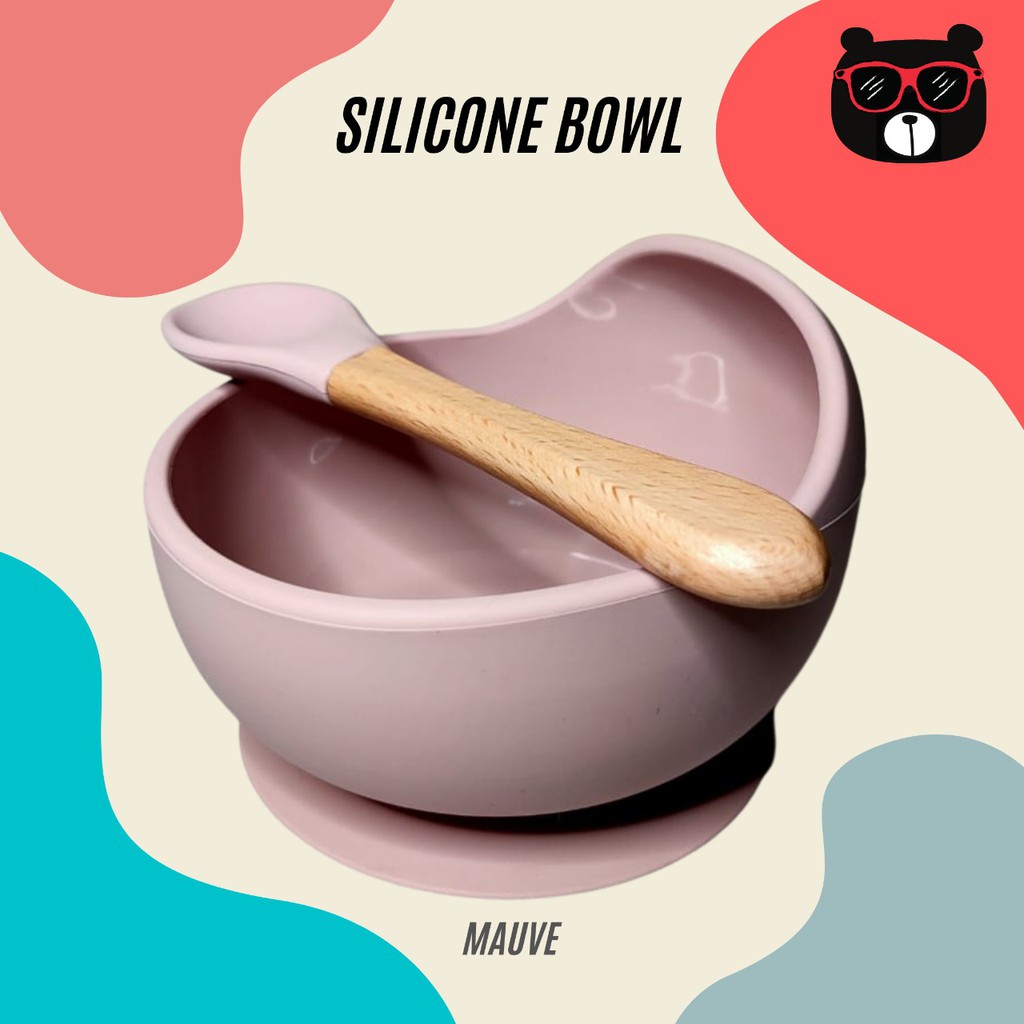 Tempat makan anak | Mangkok bayi | Silicone bowl + Spoon