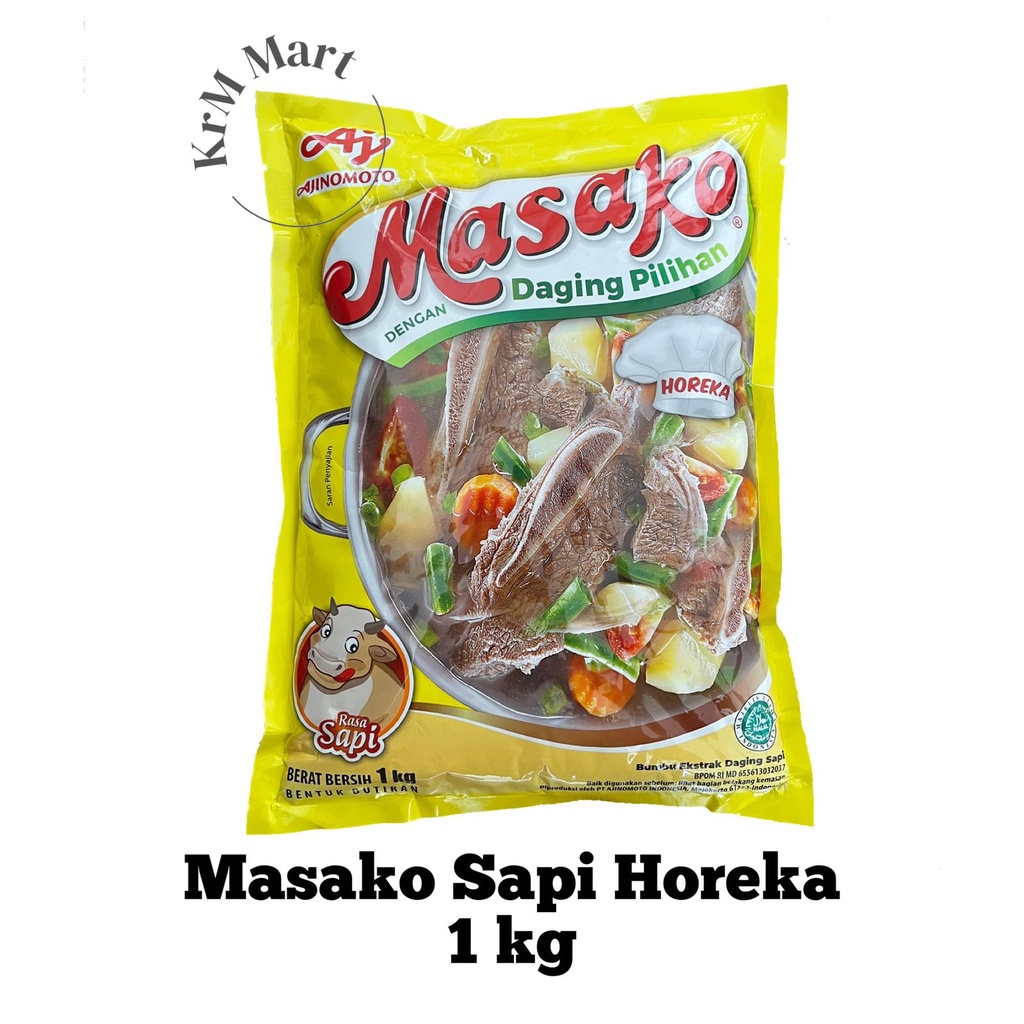 

Masako Sapi Horeka 1 kg kaldu bumbu penyedap masakan