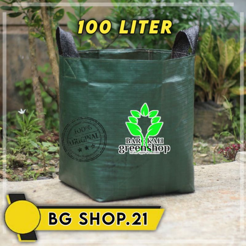 PLANTER BAG TEBAL 100 LITER HIJAU TERMURAH/PLANTERBAG 100 LITER HIJAU MURAH /PLANTERBAG 50×50 HIJAU MURAH- POT TANAMAN- media tanam