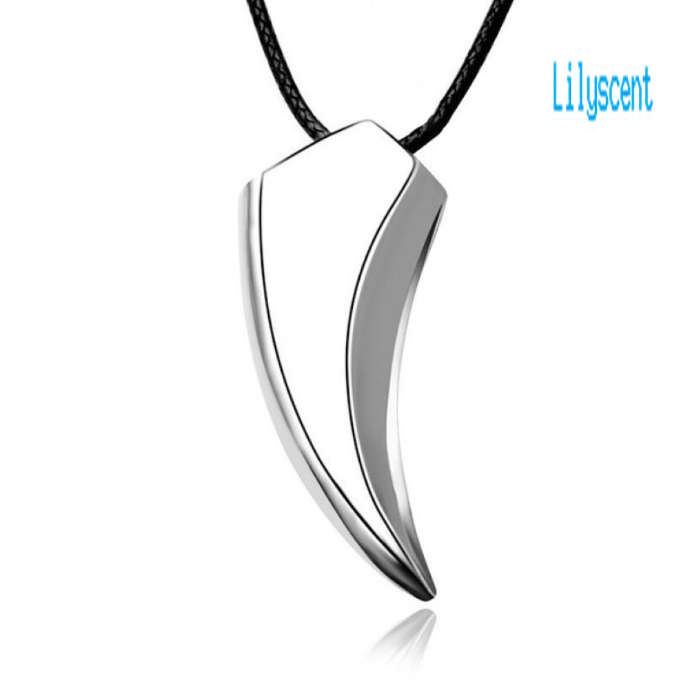 2pcs Kalung Jimat Liontin Bulan Bahan Stainless Steel Untuk Unisex