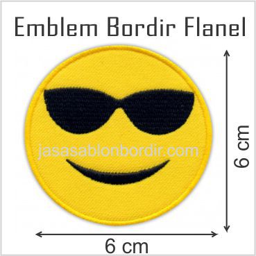 Emlem Bordir Flanel Emoji6