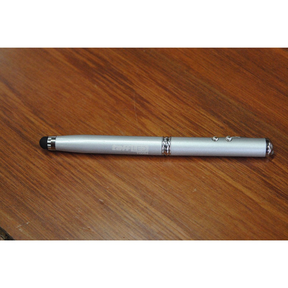 TaffLED 4 in 1 Senter + Laser Pointer + Pen + Stylus  - Silver