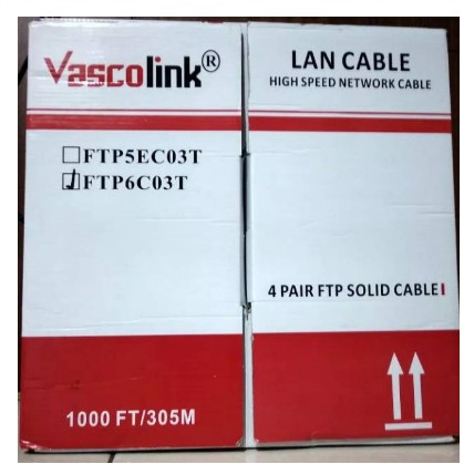 45 METER VASCOLINK KABEL LAN FTP CAT6 SIAP PAKAI