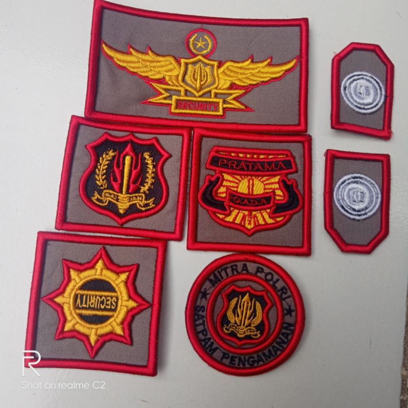 atribut satpam bordir timbul