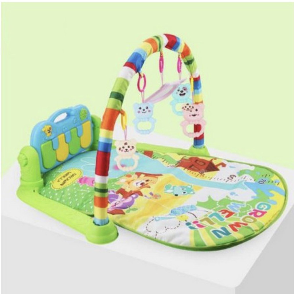 Play Gym Bayi Bisa Bunyi Musical Baby PlayGym Mainan Walker Anak Bayi Play Gym Mat Rattle &amp; Piano Playmat Matras chn