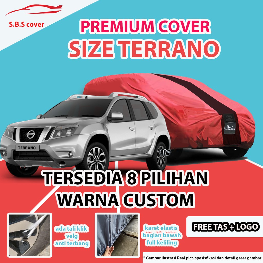 OUTDOOR PREMIUM Body Cover Mobil TERRANO / Sarung Mobil Terano / Mantel Mobil Terrano / Mantol Mobil