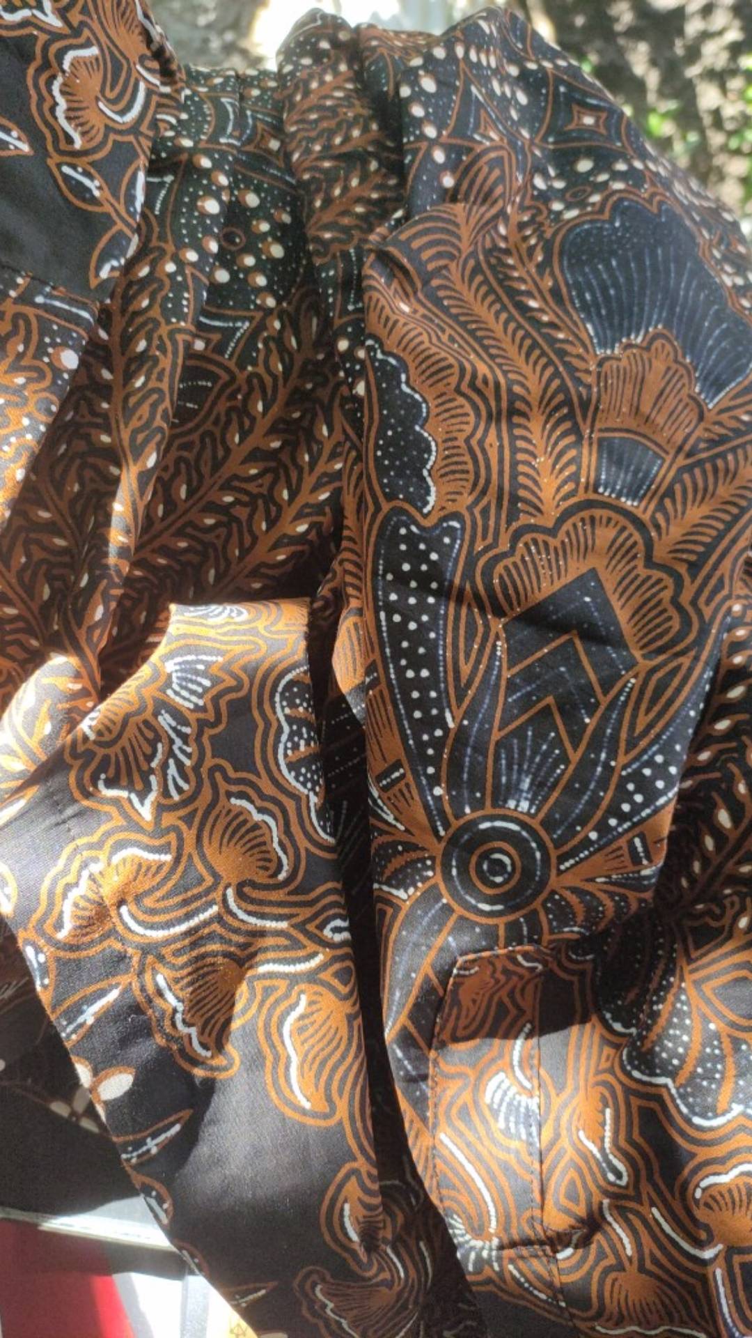 Batik Pari Coklat Kemeja Batik Asmara Lengan Panjang Full Furing