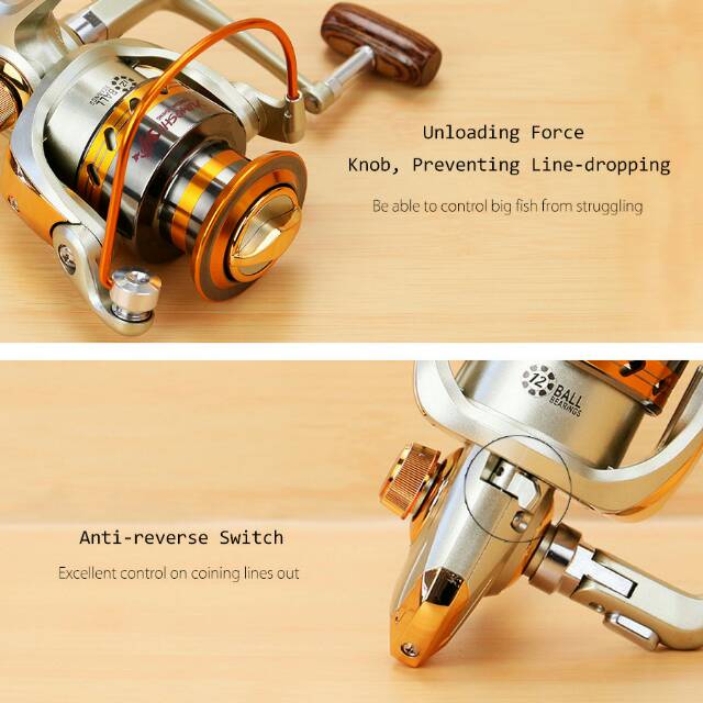 YUMOSHI EF1000 Reel Pancing Spinning 12 Ball Bearing