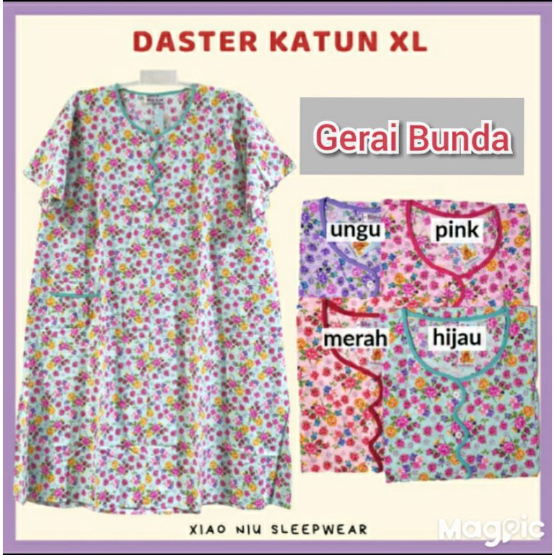 Daster Katun Siu-lie Size XL Jumbo Termurah - Gerrai Bunda