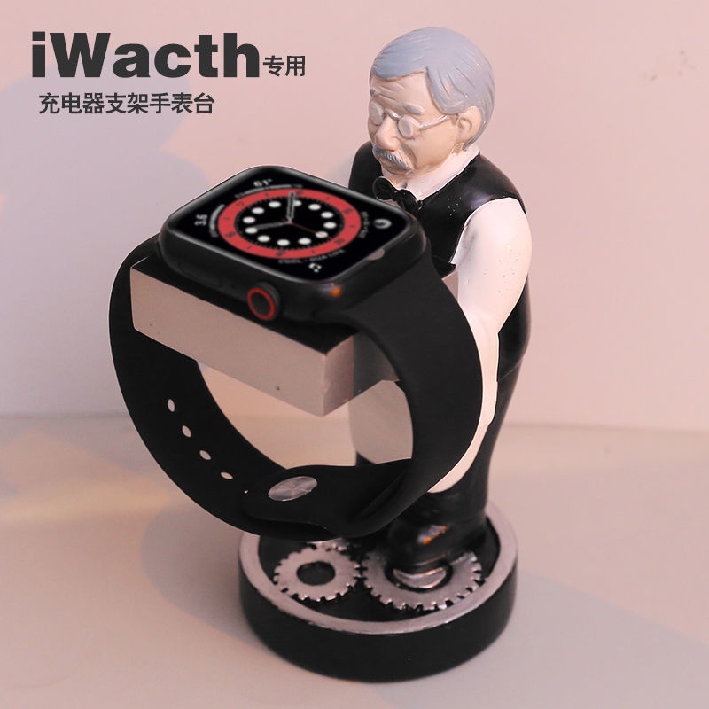 Stand Charger Wireless Bentuk Boneka Astronot Untuk Apple Watch 1 2 3 4 5 6 7