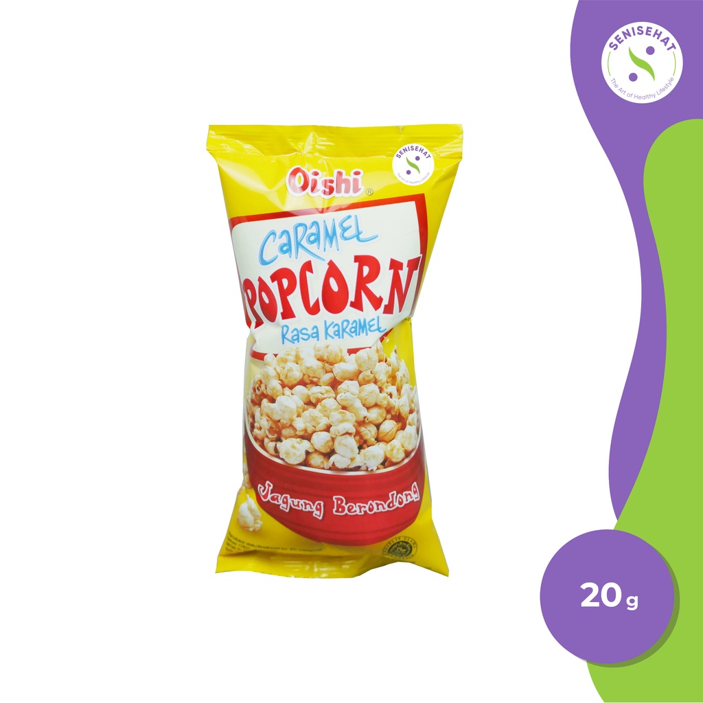 Oishi Popcorn Caramel 20 gr/Snack Popcorn/Senisehat