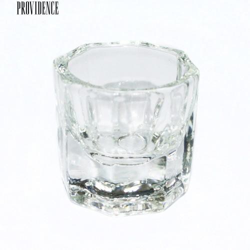 Octagonal Shape Glass Cup Dappen Dish Kontainer untuk Arcylic Nail Art Liquid Powder