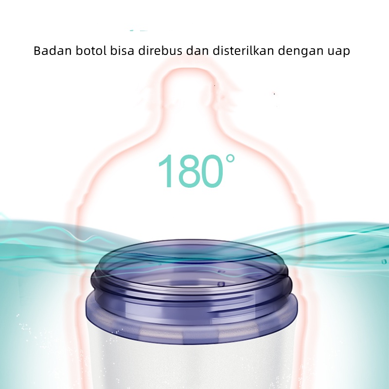Botol Silikon Bayi Leher Lebar (WIDENECK) Dot Botol Susu Silikon Food Grade Anti Kolik BB05