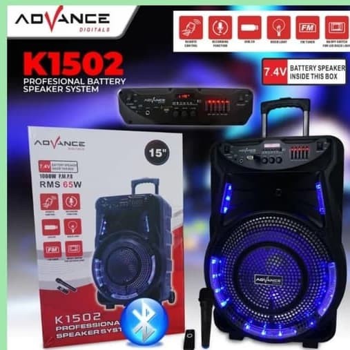 Speaker Portable Meeting Advance K 1502 Speaker Aktif Ampli Bluetooth