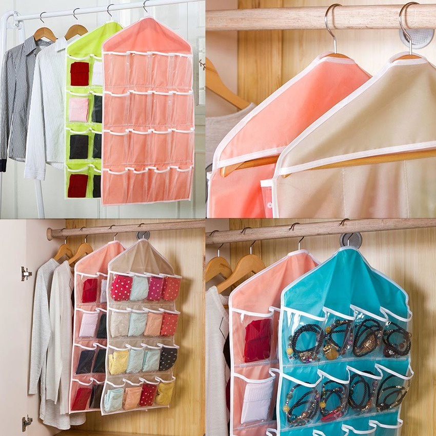 FUTAKO Storage Gantung 16 Kantong Hanger Organizer Sebaguna Pouch Korean