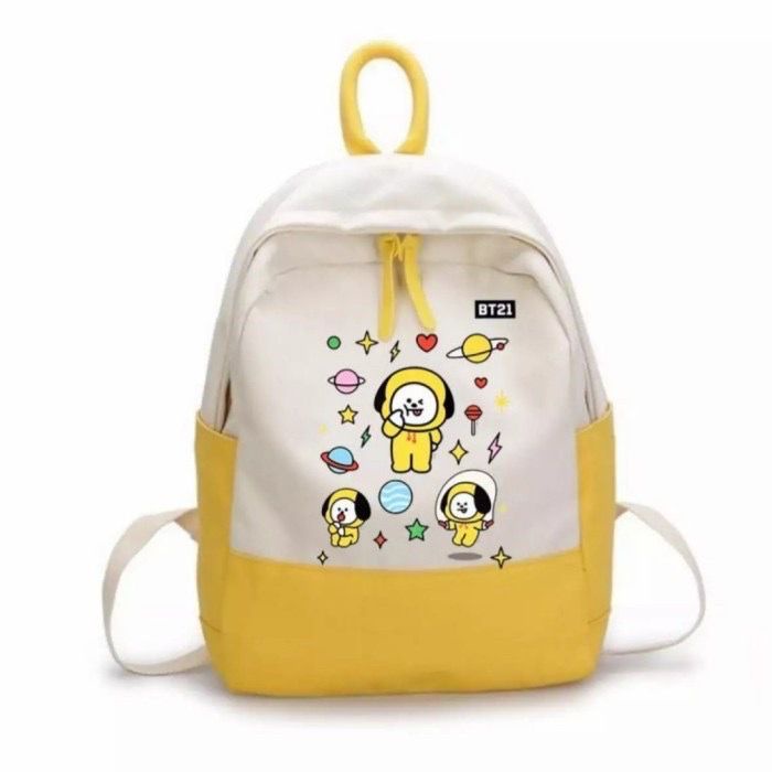 Tas Ransel Wanita ANIMATED ARMY K-POP Korea School Backpack Perempuan Stylish Kece Uwwu Kiyowok Maksimal