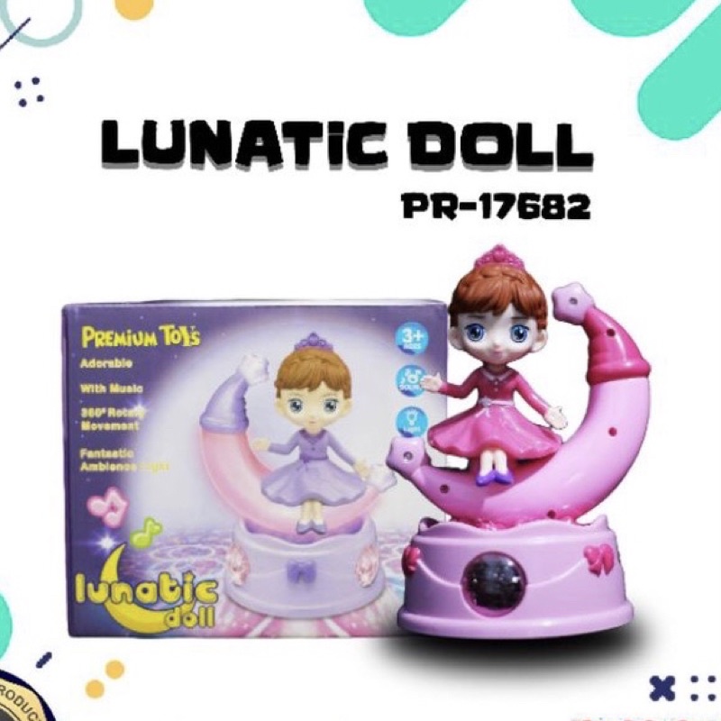 Mainan Anak Boneka Bulan Putar / Lunatic Doll