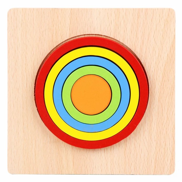 MAIN PUZZLE KAYU GEOMETRI 3D - Mainan Edukasi Montessori Anak
