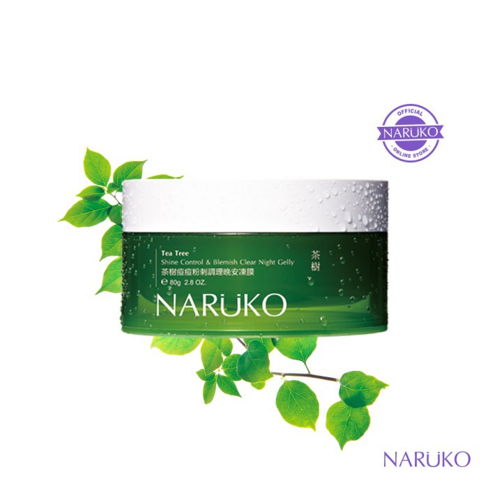 Naruko Tea Tree Shine Control & Blemish Clear Night Gelly 80gr