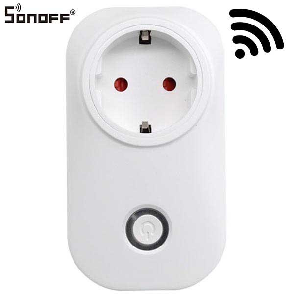 Sonoff Stop Kontak Smart Plug WiFi Wireless Remote Control EU Plug - S