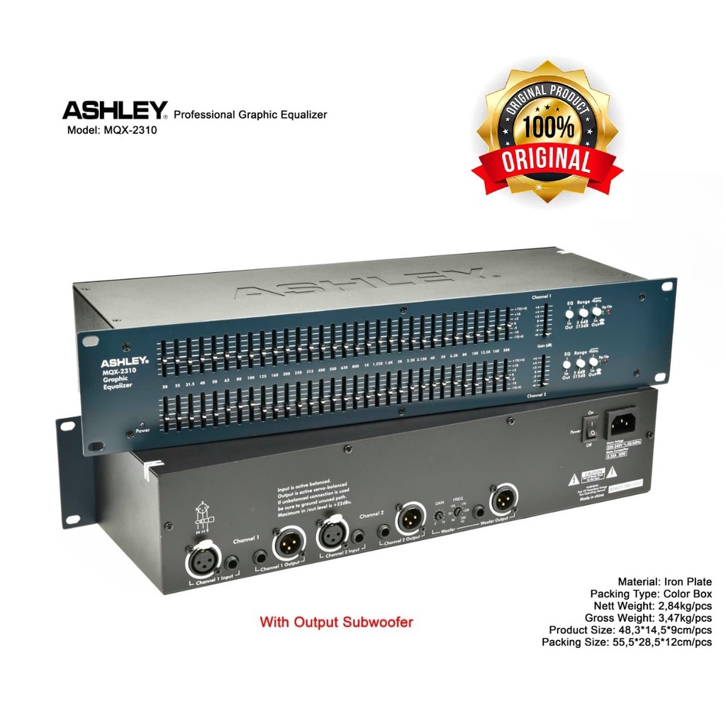 Equalizer ASHLEY MQX 2310 / EQUALISER Ashley MQX2310 ORIGINAL PRODUK PROFESSIONAL