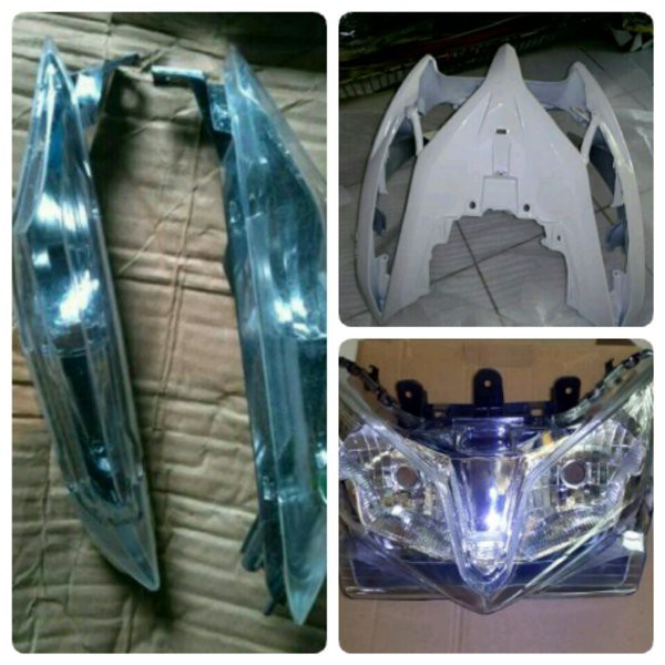 paketan cover tameng- lampu depan dan lampu sen vario 125 lama