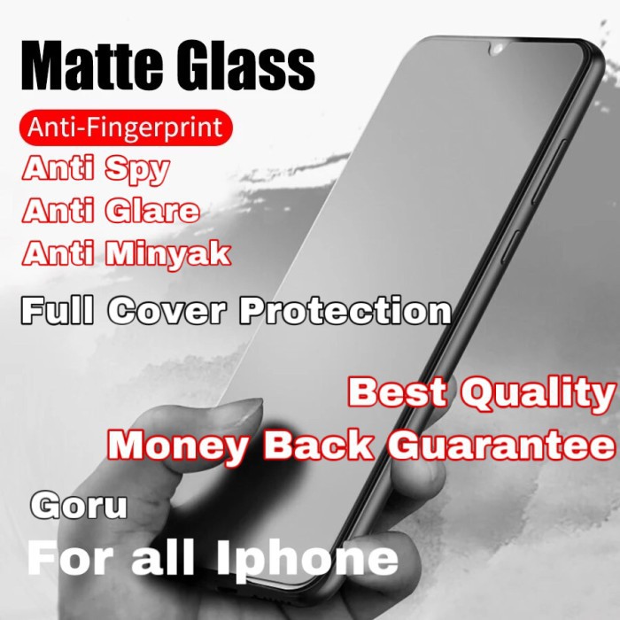 Jual Tempered Glass Matte Anti Spy Iphone 6 6s 7 8 Plus X Xr Xs Max 11 11 Pro Max Full Indonesia Shopee Indonesia