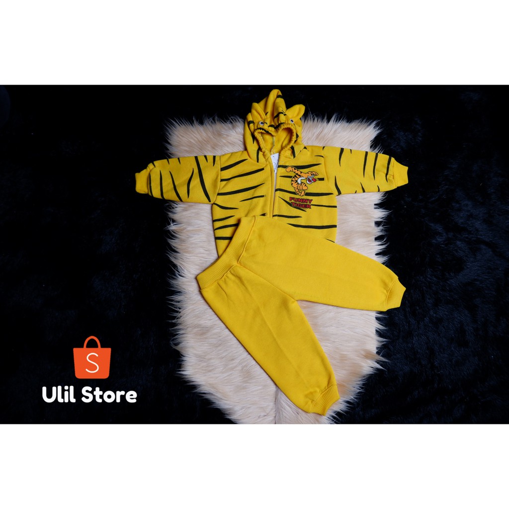 Setelan Jaket Bayi Anak 3-18 Bulan, Setelan Jaket Motif Tiger, Best Seller-7