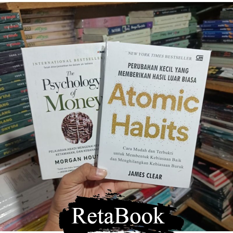 Jual Paket 2 Buku Motivasi The Psychology Of Money - Atomic Habits ...