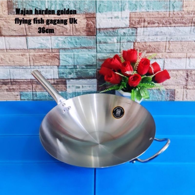 WAJAN TEBAL ANTI LENGKET GOLDEN FLYING FISH HARDEN STAINLESS STEEL